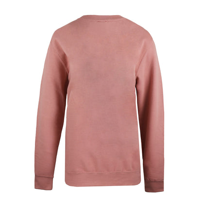Dusty Pink - Back - Disney Womens-Ladies Mickey Forward Sketch Crew Neck Sweatshirt