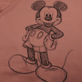Dusty Pink - Side - Disney Womens-Ladies Mickey Forward Sketch Crew Neck Sweatshirt