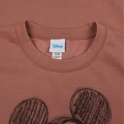 Dusty Pink - Lifestyle - Disney Womens-Ladies Mickey Forward Sketch Crew Neck Sweatshirt