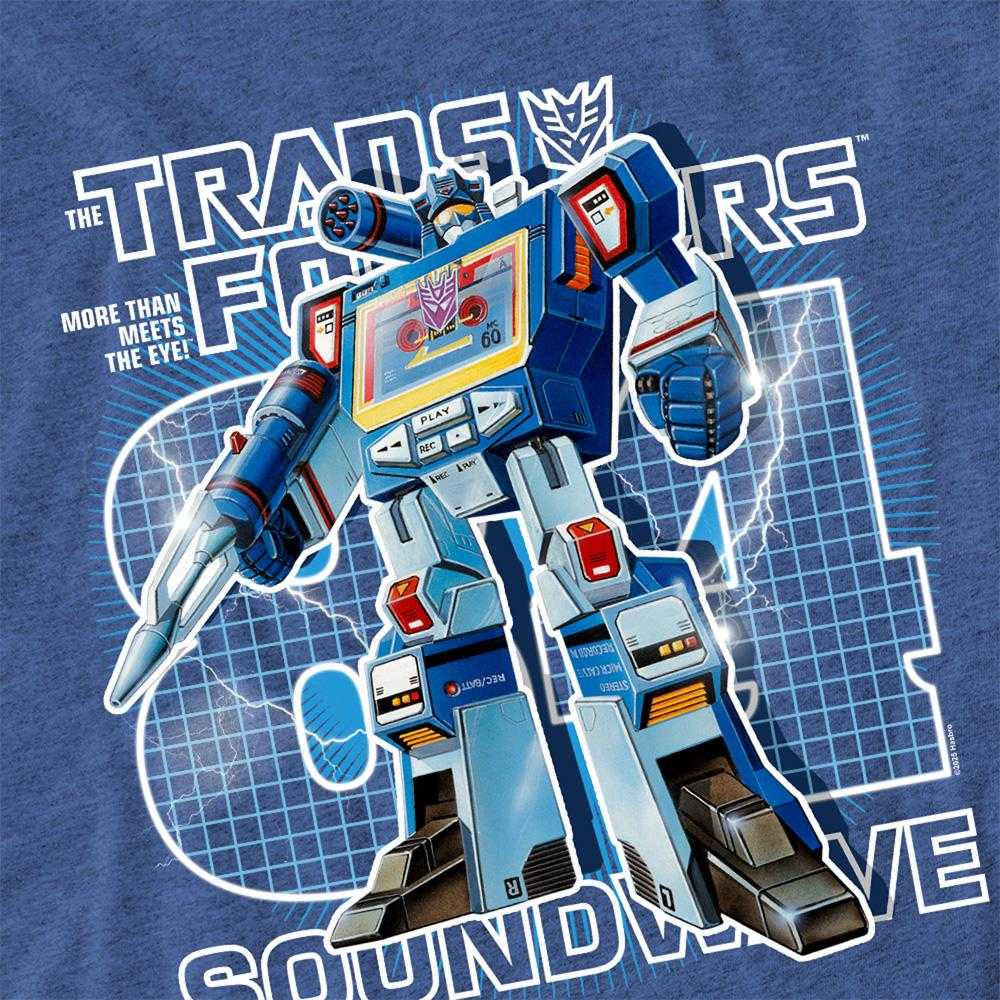 Royal Blue - Side - Transformers Unisex Adult Generations Retro Decepticon Soundwave T-Shirt