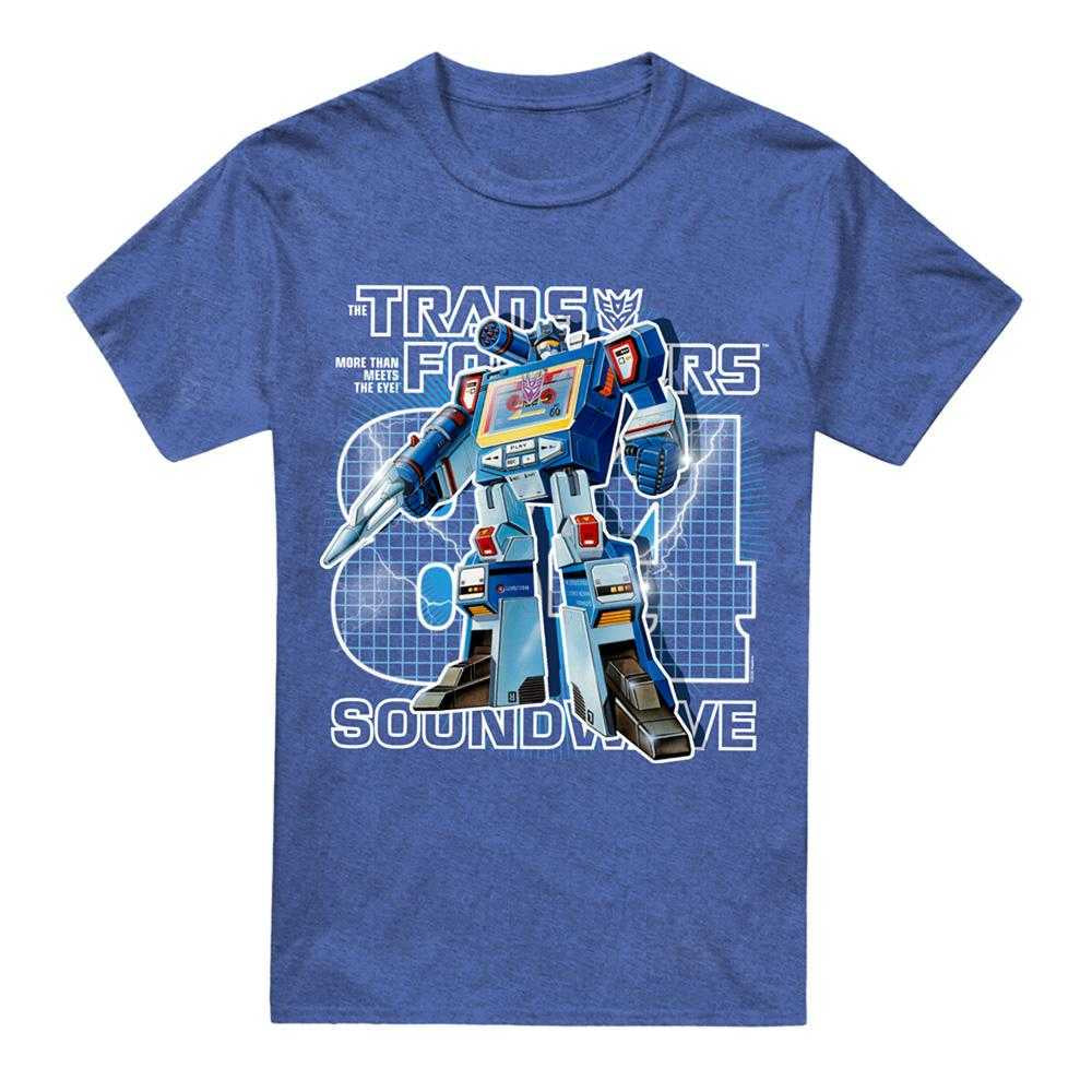 Royal Blue - Front - Transformers Unisex Adult Generations Retro Decepticon Soundwave T-Shirt
