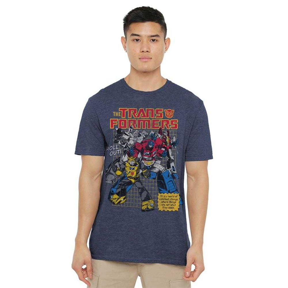 Navy - Lifestyle - Transformers Unisex Adult World Roll Out T-Shirt