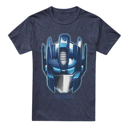 Navy - Front - Transformers Unisex Adult Generations Optimus Prime Face T-Shirt