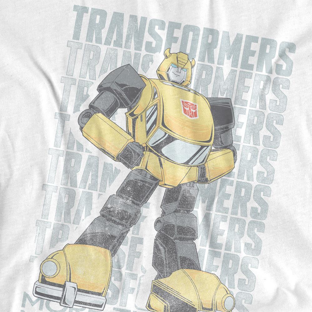 White - Side - Transformers Unisex Adult Generations Autobot More Than Meets The Eye Bumblebee T-Shirt