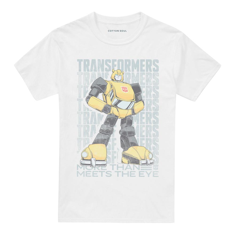 White - Front - Transformers Unisex Adult Generations Autobot More Than Meets The Eye Bumblebee T-Shirt