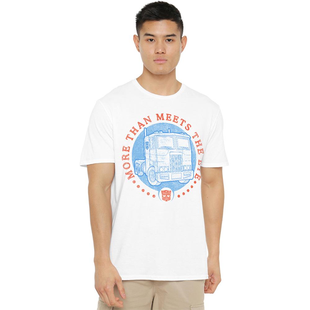 White - Lifestyle - Transformers Unisex Adult More Than Meets The Eye Optimus Prime Truck T-Shirt