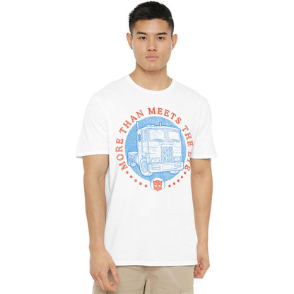 White - Lifestyle - Transformers Unisex Adult More Than Meets The Eye Optimus Prime Truck T-Shirt