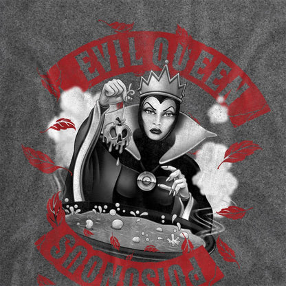 Black - Side - Disney Villains Unisex Adult Poisonous Band Evil Queen Vintage Wash T-Shirt