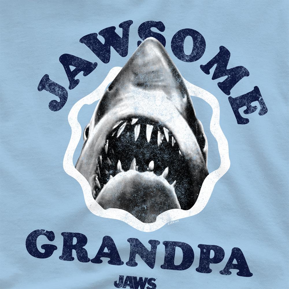 Light Blue - Side - Jaws Unisex Adult Jawsome Grandpa T-Shirt