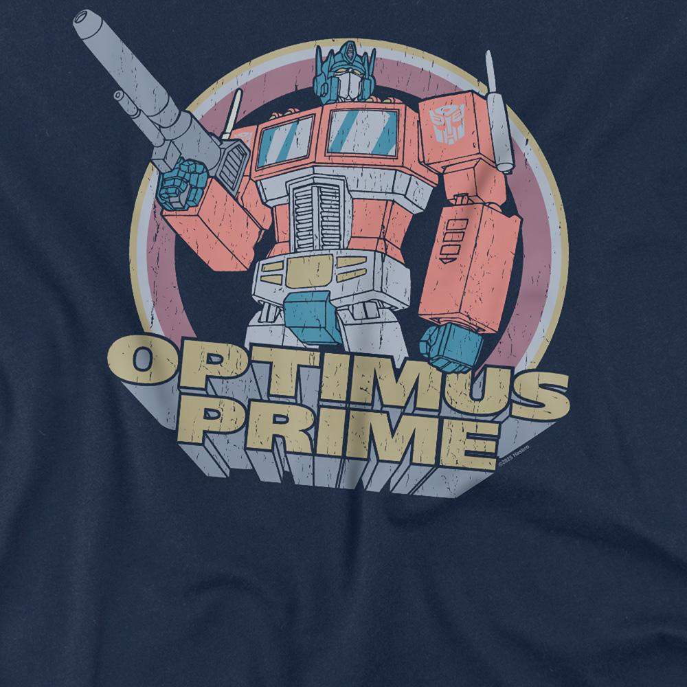 Navy - Side - Transformers Unisex Adult Generations Flea Market Heroic Autobot Optimus Prime T-Shirt