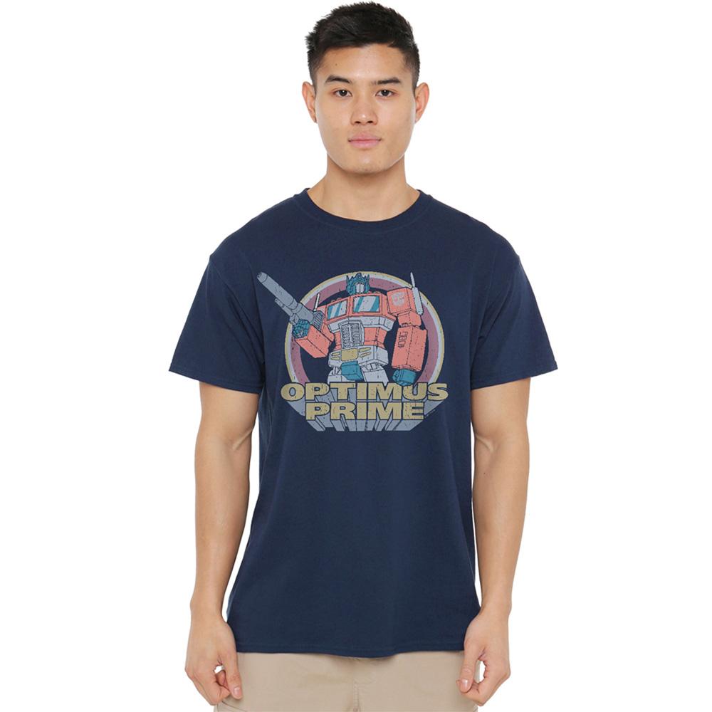 Navy - Lifestyle - Transformers Unisex Adult Generations Flea Market Heroic Autobot Optimus Prime T-Shirt