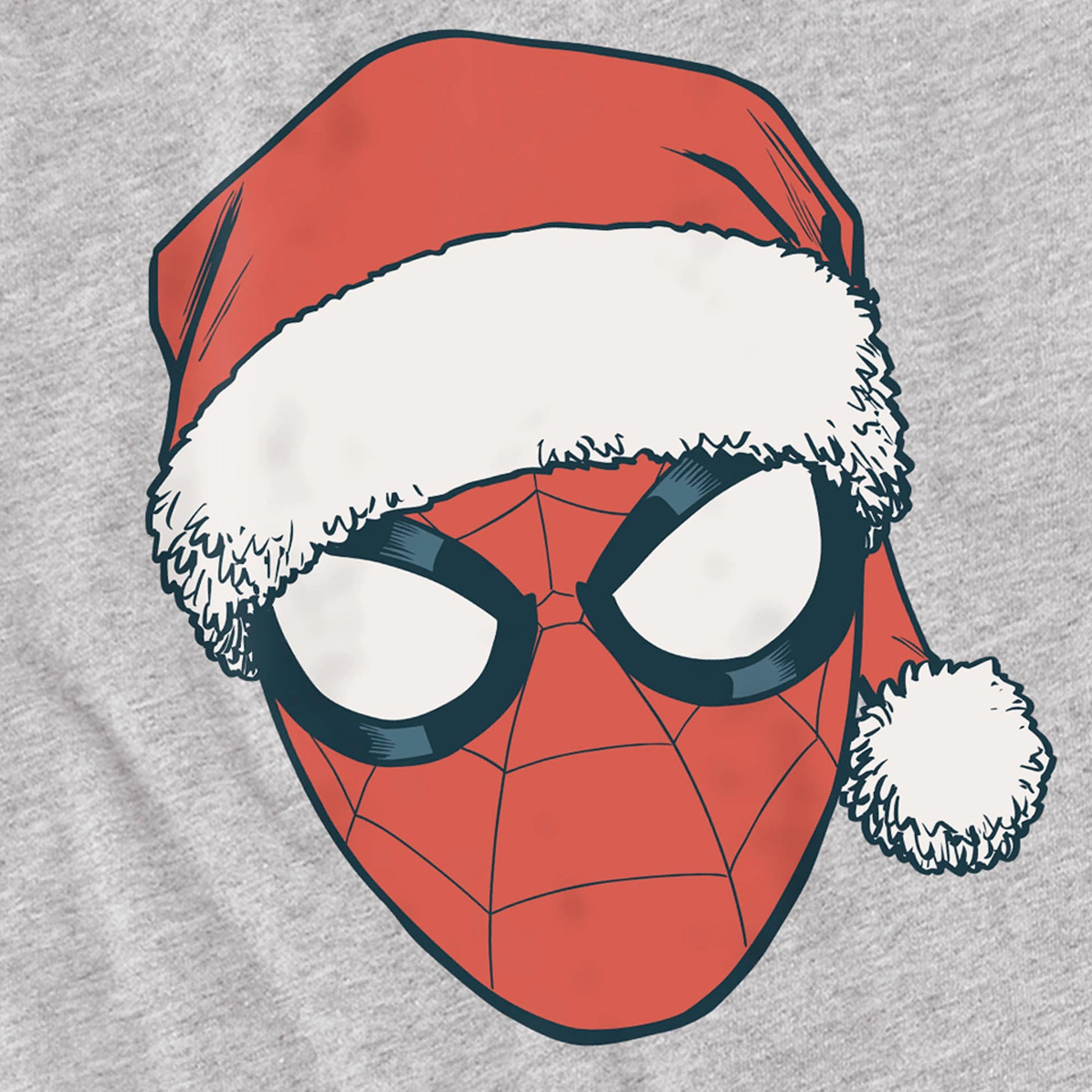 Athletic - Side - Spider-Man Unisex Adult Santa Hat Heather Christmas T-Shirt