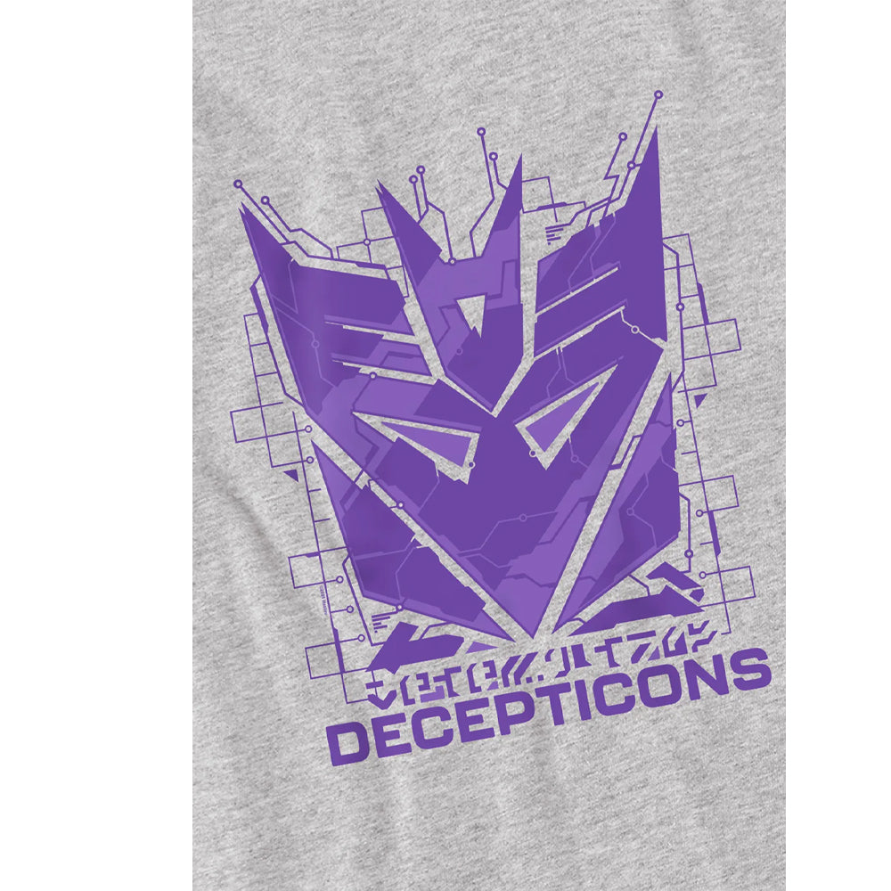 Athletic - Side - Transformers Unisex Adult Generations Tech Icon Decepticons Logo Heather T-Shirt