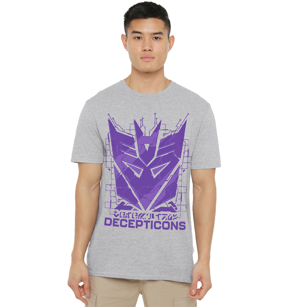 Athletic - Lifestyle - Transformers Unisex Adult Generations Tech Icon Decepticons Logo Heather T-Shirt