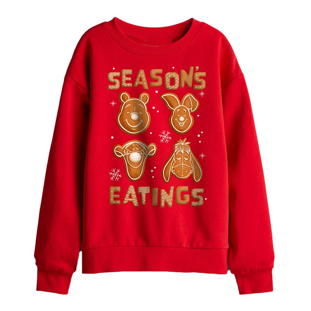 Red - Front - Disney Childrens-Kids Season´s Eatings Cookie Sweatshirt