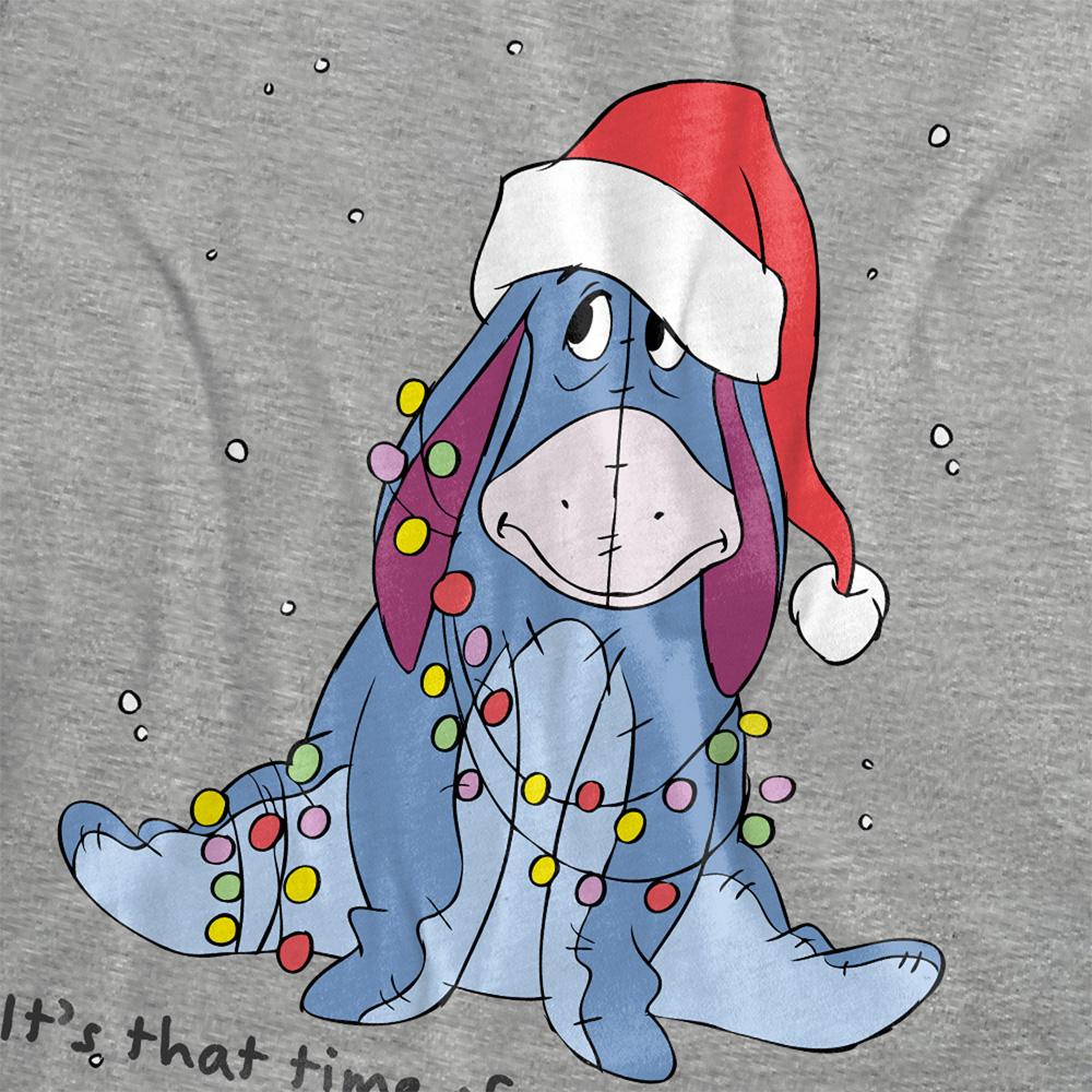 Athletic Heather - Back - Winnie the Pooh Womens-Ladies It´s That Time Of Year Again Eeyore Heather Christmas T-Shirt