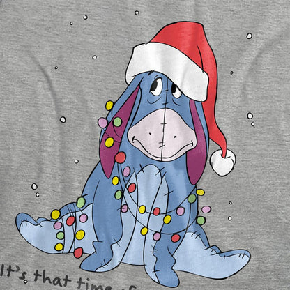 Athletic Heather - Back - Winnie the Pooh Womens-Ladies It´s That Time Of Year Again Eeyore Heather Christmas T-Shirt
