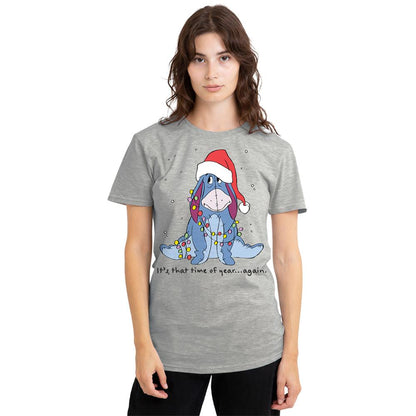 Athletic Heather - Lifestyle - Winnie the Pooh Womens-Ladies It´s That Time Of Year Again Eeyore Heather Christmas T-Shirt