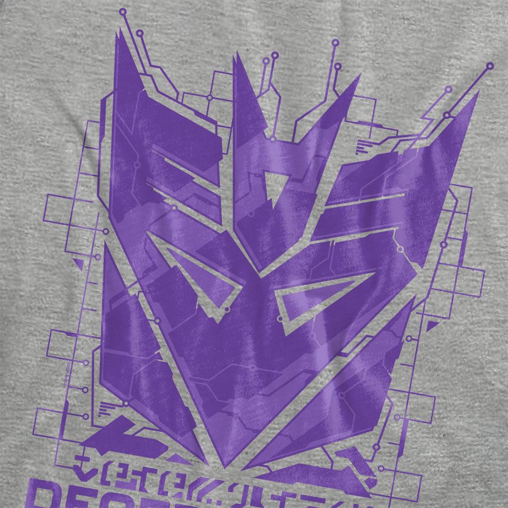 Athletic - Side - Transformers Womens-Ladies Generations Tech Decepticons Icon Heather Logo T-Shirt