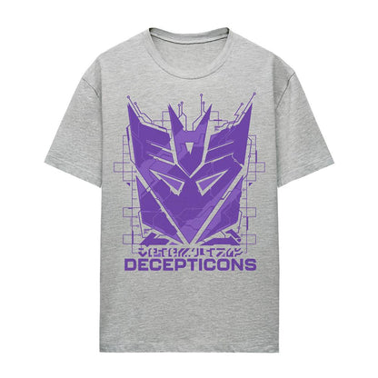 Athletic - Front - Transformers Womens-Ladies Generations Tech Decepticons Icon Heather Logo T-Shirt
