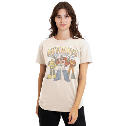 Natural - Pack Shot - Transformers Womens-Ladies Generations 1 Heroes Autobots Vintage T-Shirt