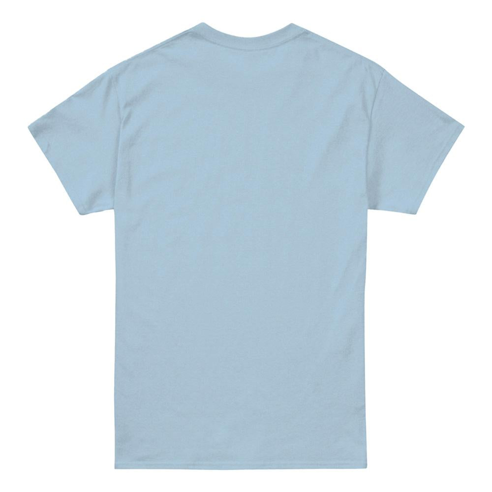 Light Blue - Back - Superman Unisex Adult Flying Outline T-Shirt