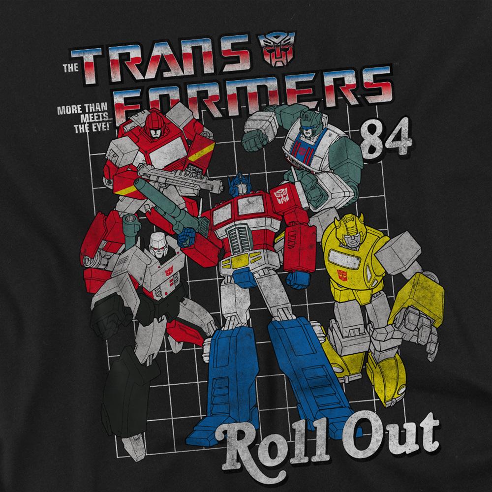 Black - Side - Transformers Unisex Adult Roll Out Long-Sleeved T-Shirt