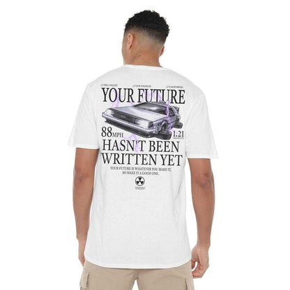 White - Pack Shot - Back To The Future Unisex Adult It Hasn´T Been Written Yet T-Shirt
