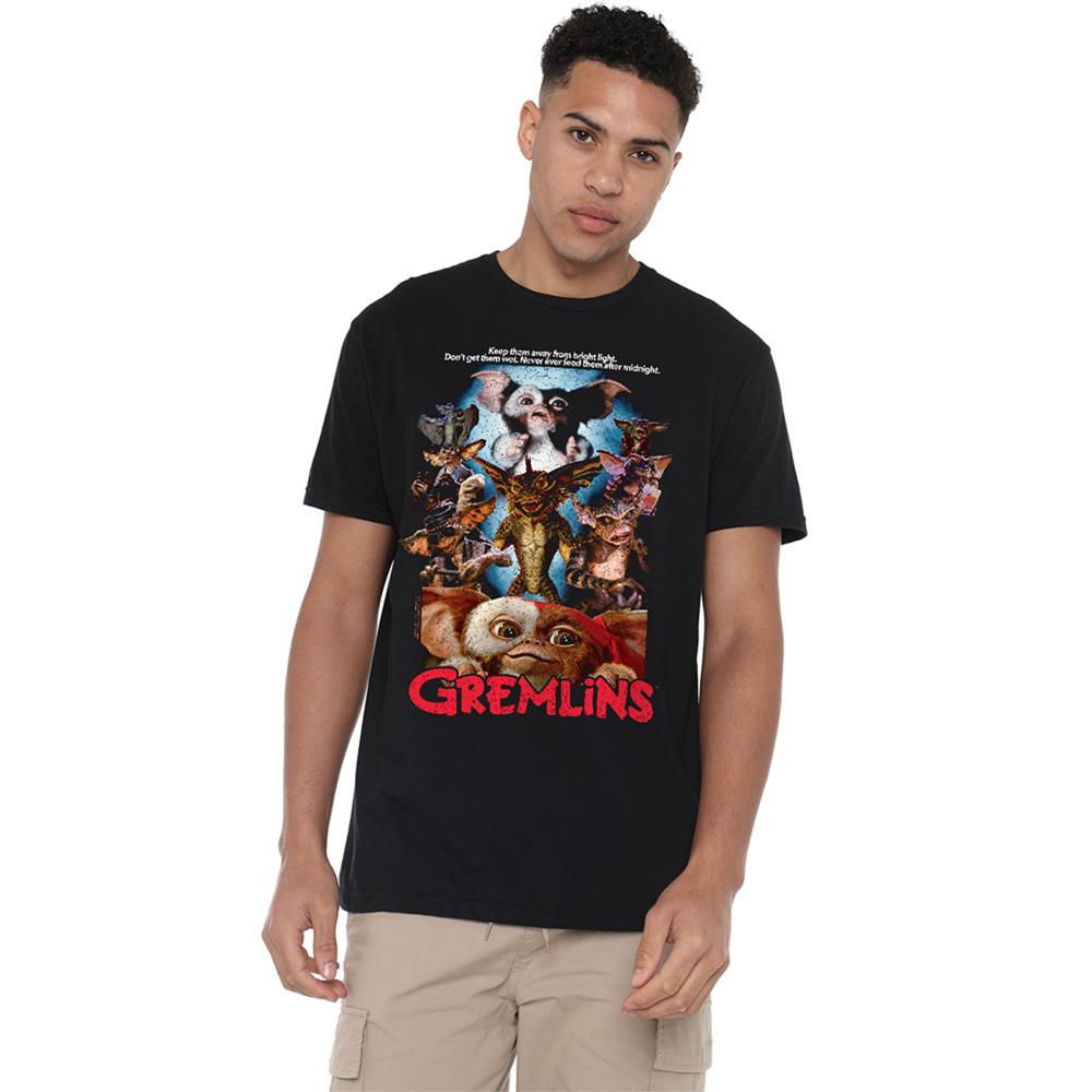 Black - Lifestyle - Gremlins Unisex Adult Mogwai Movie Poster T-Shirt