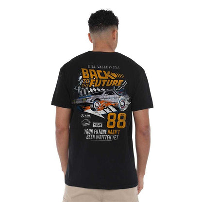 Black - Pack Shot - Back To The Future Unisex Adult Racing 88Mph T-Shirt