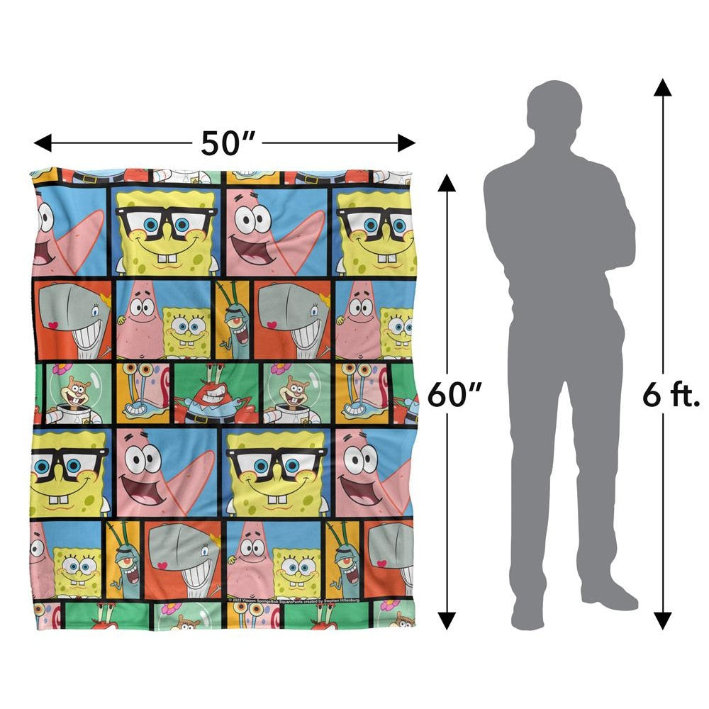 Multicoloured - Lifestyle - SpongeBob SquarePants Tile Print Blanket