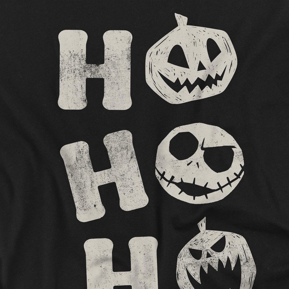 Black - Side - The Nightmare Before Christmas Unisex Adult Ho Ho Ho Jack Skellington T-Shirt