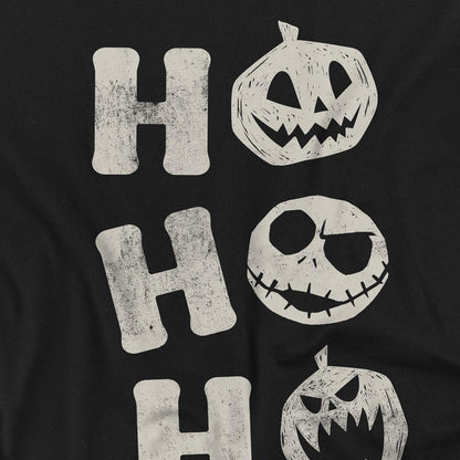 Black - Side - The Nightmare Before Christmas Unisex Adult Ho Ho Ho Jack Skellington T-Shirt