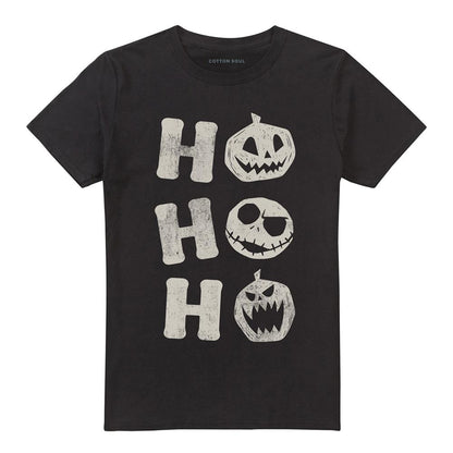 Black - Front - The Nightmare Before Christmas Unisex Adult Ho Ho Ho Jack Skellington T-Shirt