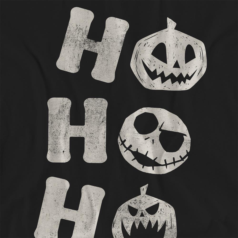 Black - Side - The Nightmare Before Christmas Womens-Ladies Ho Ho Ho Jack Skellington T-Shirt