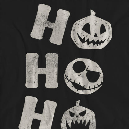Black - Side - The Nightmare Before Christmas Womens-Ladies Ho Ho Ho Jack Skellington T-Shirt