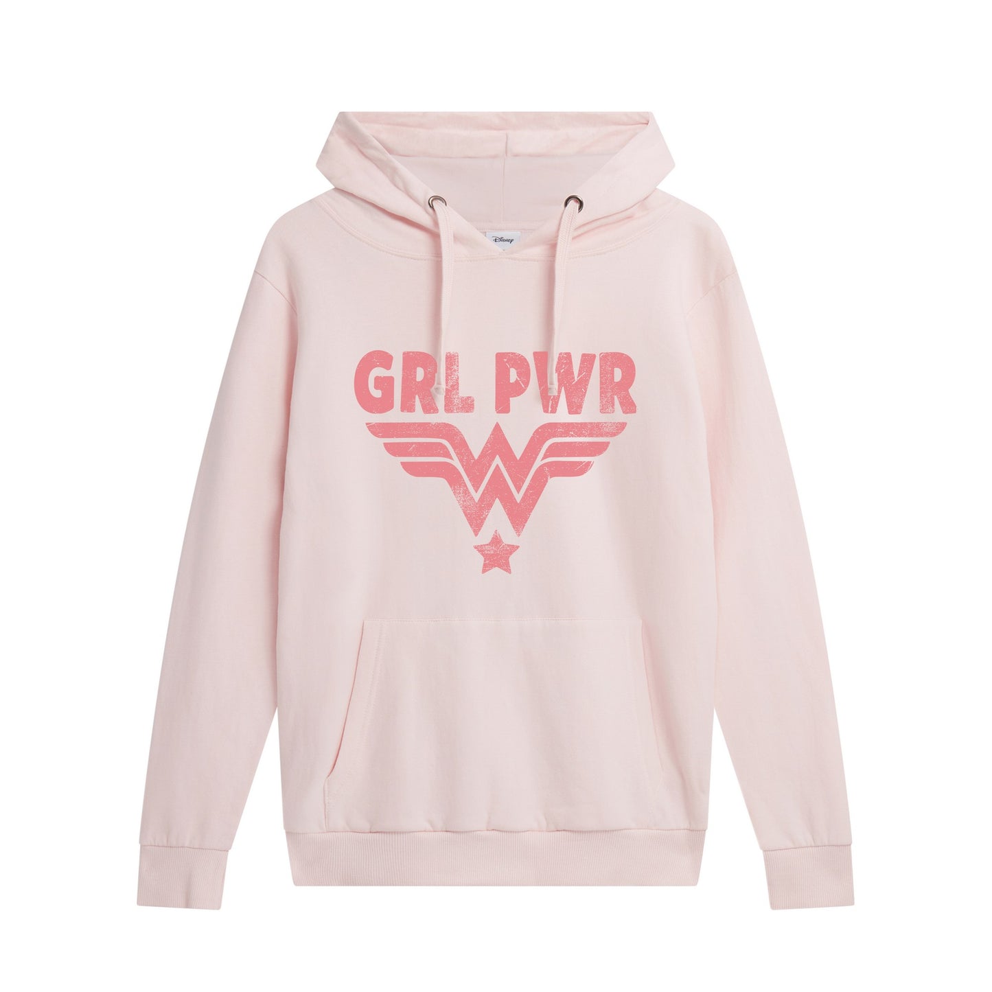 Pale Pink - Front - Wonder Woman Womens-Ladies Girl Power Hoodie