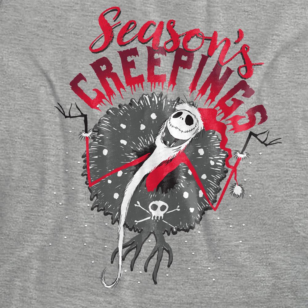 Athletic Heather - Side - The Nightmare Before Christmas Womens-Ladies Holiday Chills Heather T-Shirt