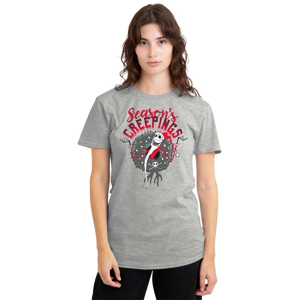 Athletic Heather - Lifestyle - The Nightmare Before Christmas Womens-Ladies Holiday Chills Heather T-Shirt