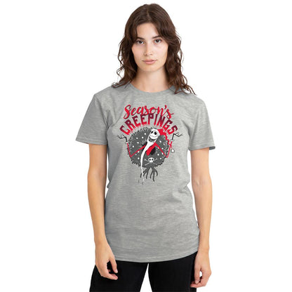 Athletic Heather - Lifestyle - The Nightmare Before Christmas Womens-Ladies Holiday Chills Heather T-Shirt