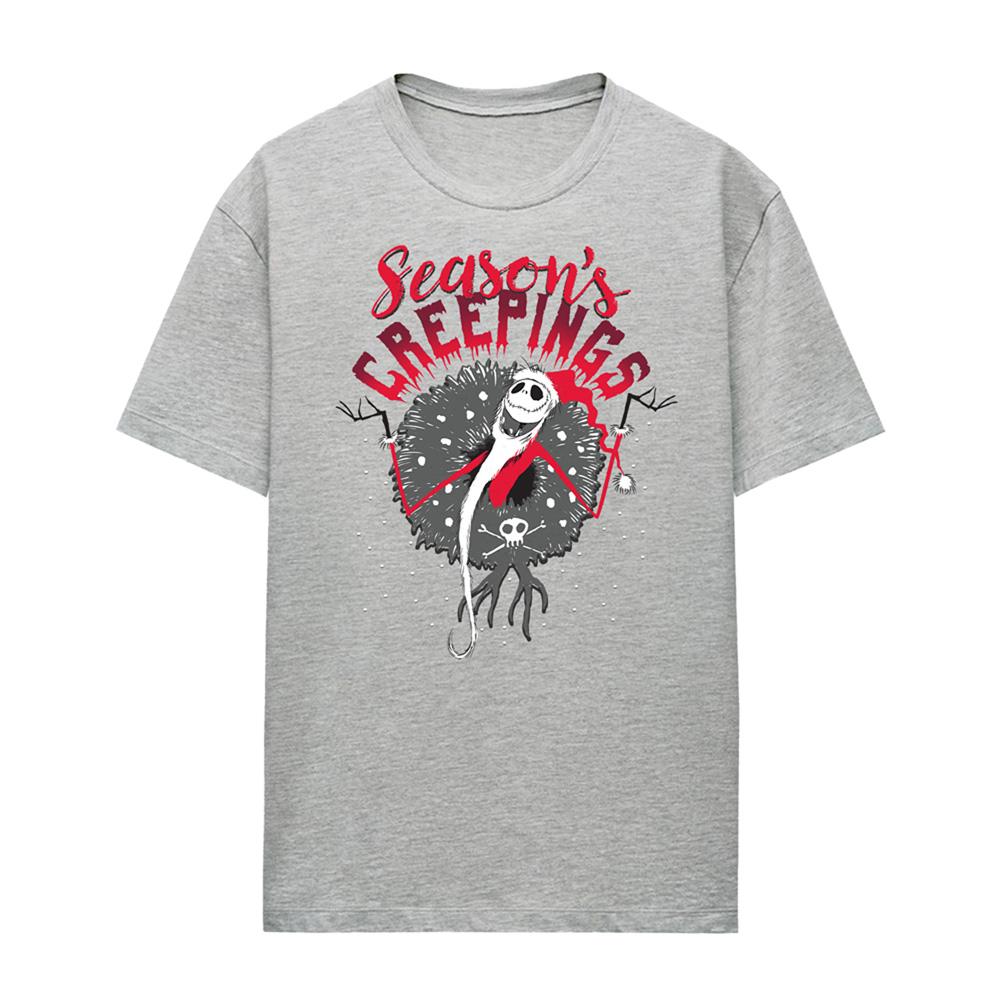 Athletic Heather - Front - The Nightmare Before Christmas Womens-Ladies Holiday Chills Heather T-Shirt