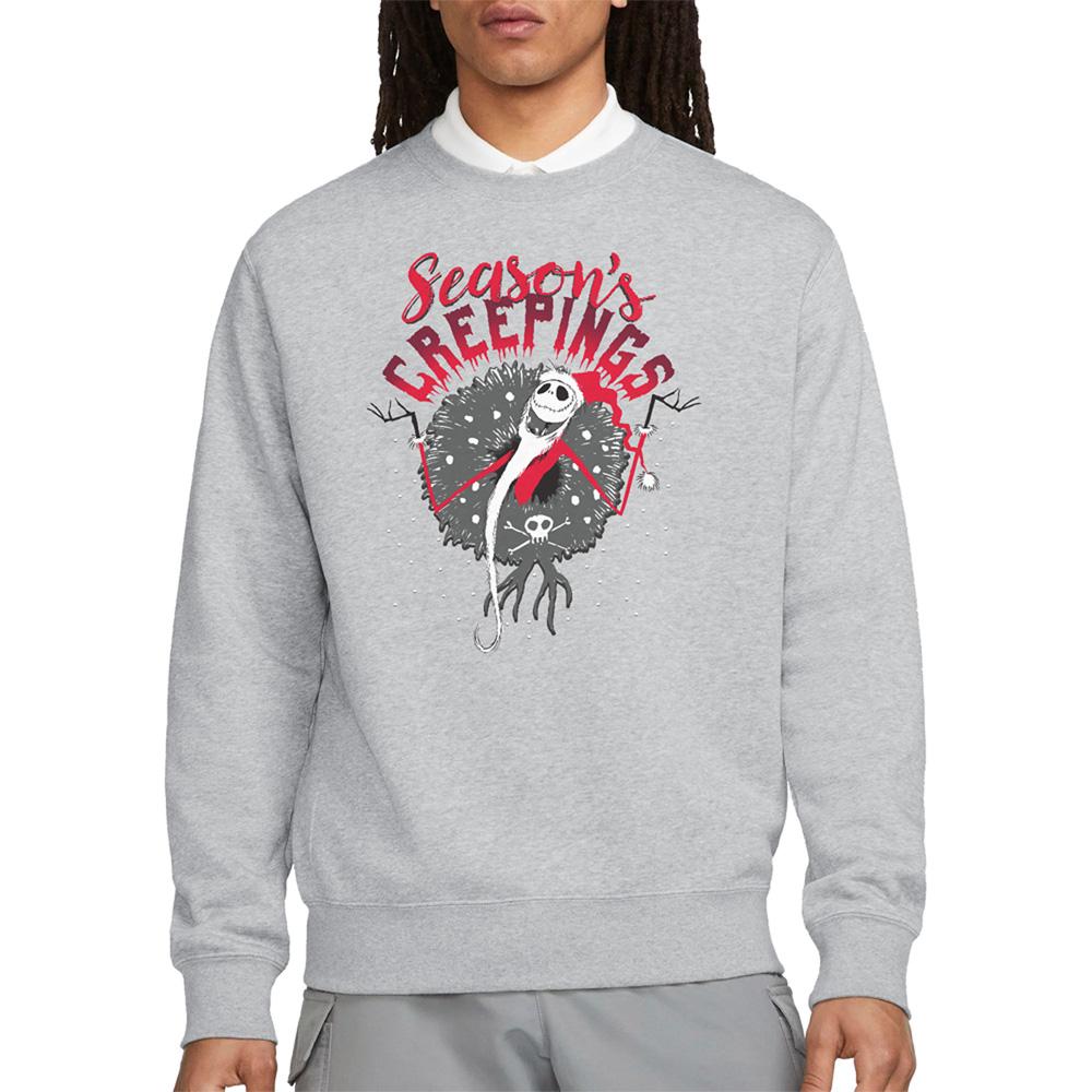 Athletic Heather - Lifestyle - The Nightmare Before Christmas Unisex Adult Holiday Chills Jack Skellington Sweatshirt
