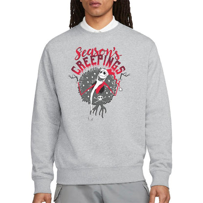 Athletic Heather - Lifestyle - The Nightmare Before Christmas Unisex Adult Holiday Chills Jack Skellington Sweatshirt
