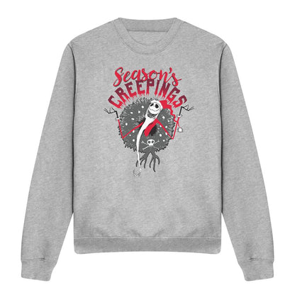 Athletic Heather - Front - The Nightmare Before Christmas Unisex Adult Holiday Chills Jack Skellington Sweatshirt