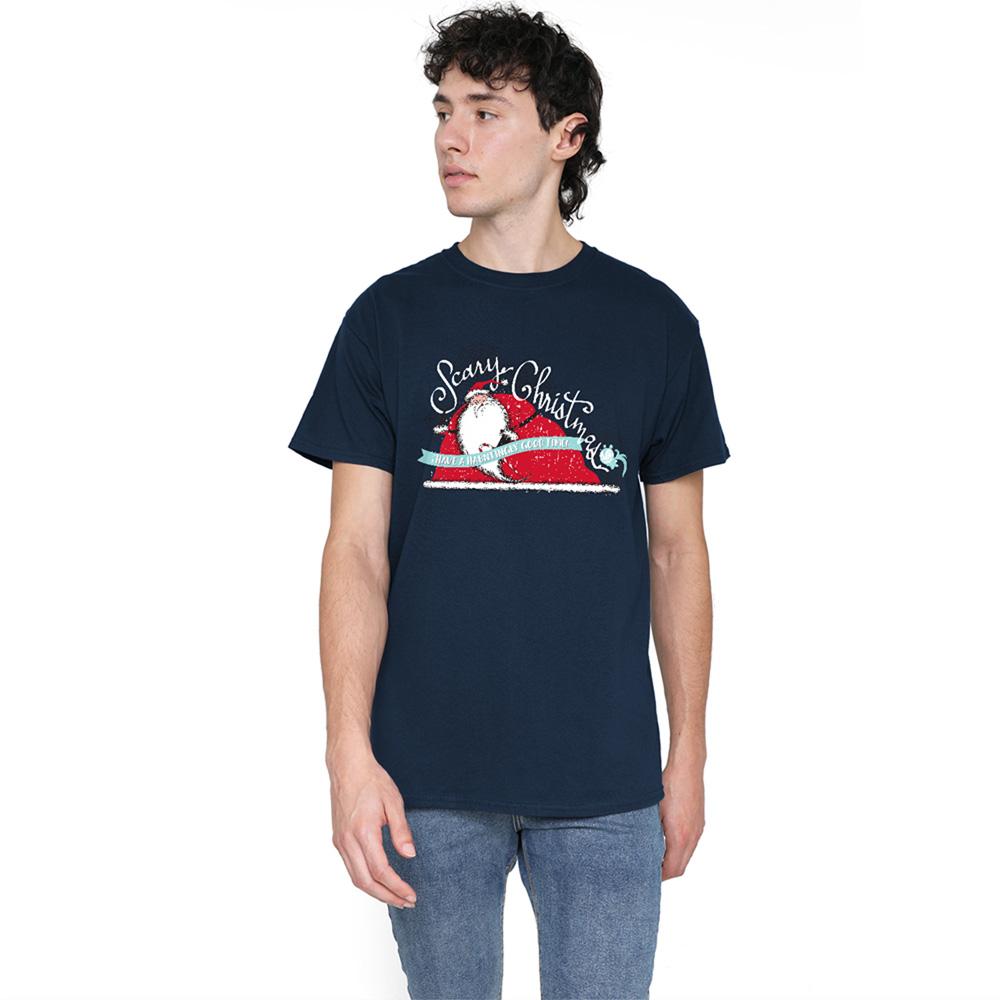 Navy - Lifestyle - The Nightmare Before Christmas Unisex Adult Scary Christmas T-Shirt