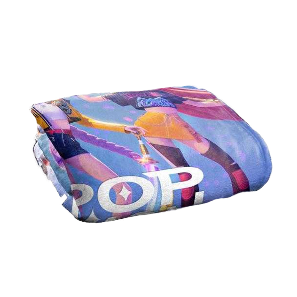 Multicoloured - Back - K-Pop Demon Hunters Soft Touch Group Pose Huntr-X Blanket