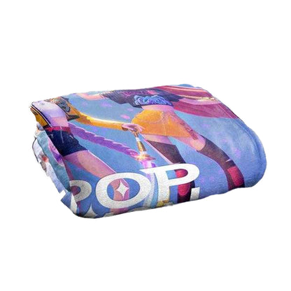 Multicoloured - Back - K-Pop Demon Hunters Soft Touch Group Pose Huntr-X Blanket