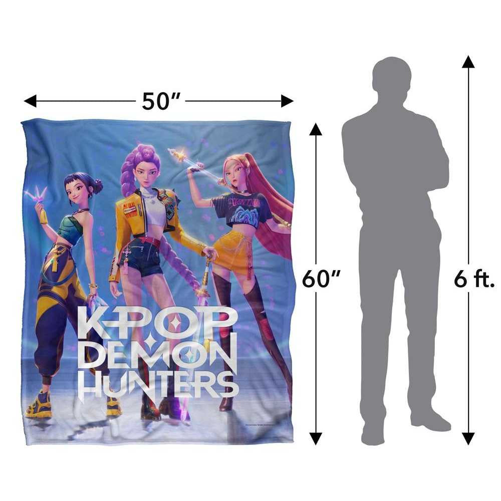 Multicoloured - Lifestyle - K-Pop Demon Hunters Soft Touch Group Pose Huntr-X Blanket