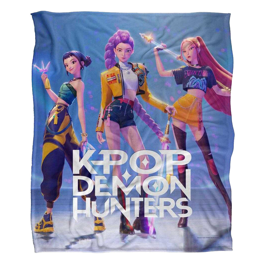 Multicoloured - Front - K-Pop Demon Hunters Soft Touch Group Pose Huntr-X Blanket