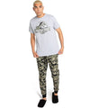 Grey-Green - Side - Jurassic Park Mens Camo Long Pyjama Set